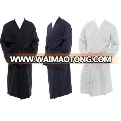 hotel spa weave 100% cotton kimono waffle robe for men