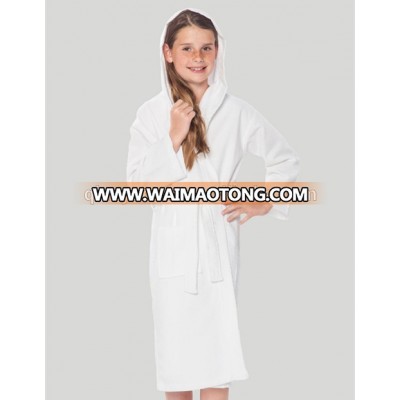 Cheap kids hooded lightweight waffle spa robes